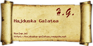 Hajduska Galatea névjegykártya